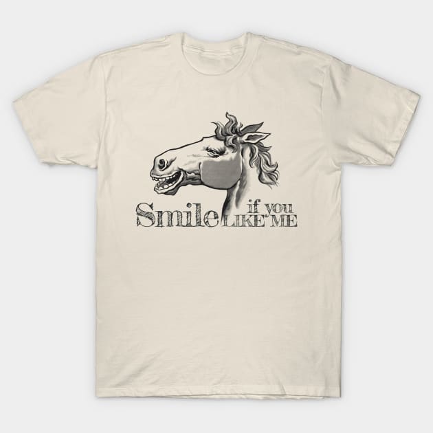 Vintage Horse Smile T-Shirt by KewaleeTee